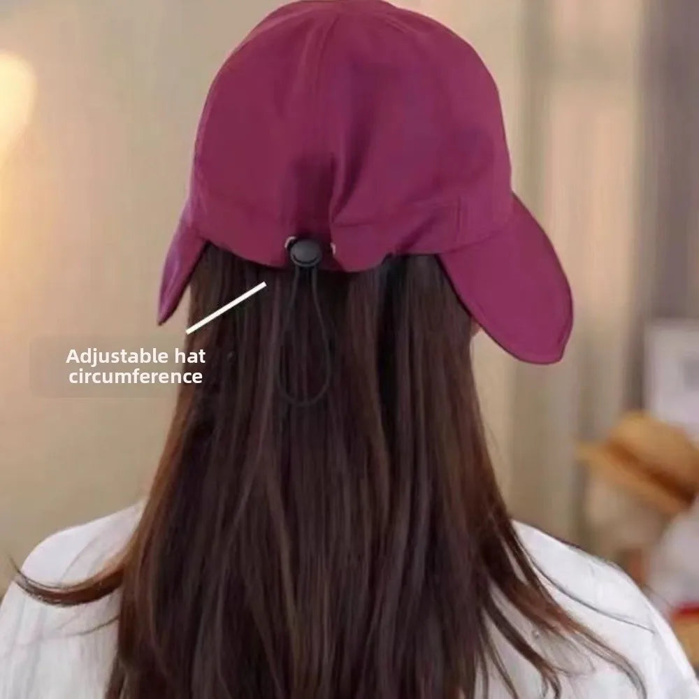 Fashion Wide Brim Women's Sun Hat Quick-drying Foldable Fisherman's Hat UV Protection Waterproof Cycling Cap Summer Outdoor Oasis Select