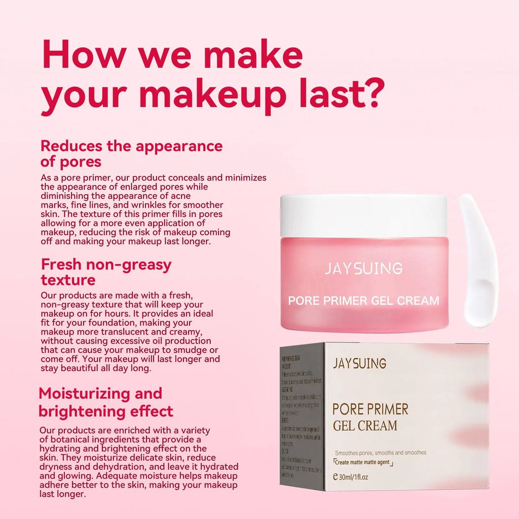 Jaysuing Invisible Pore Primer Cream – Matte Oil Control 30ml Face Makeup Primer Oasis Select