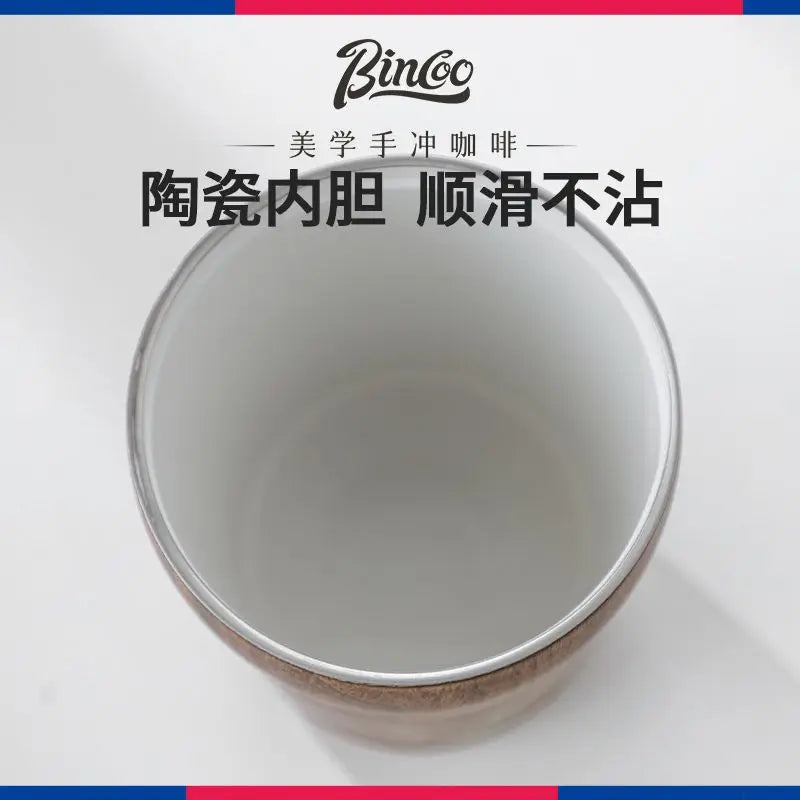 Coffee cup ceramic interior thermos cup Retro high appearance level portable stainless steel water cup Oasis Select