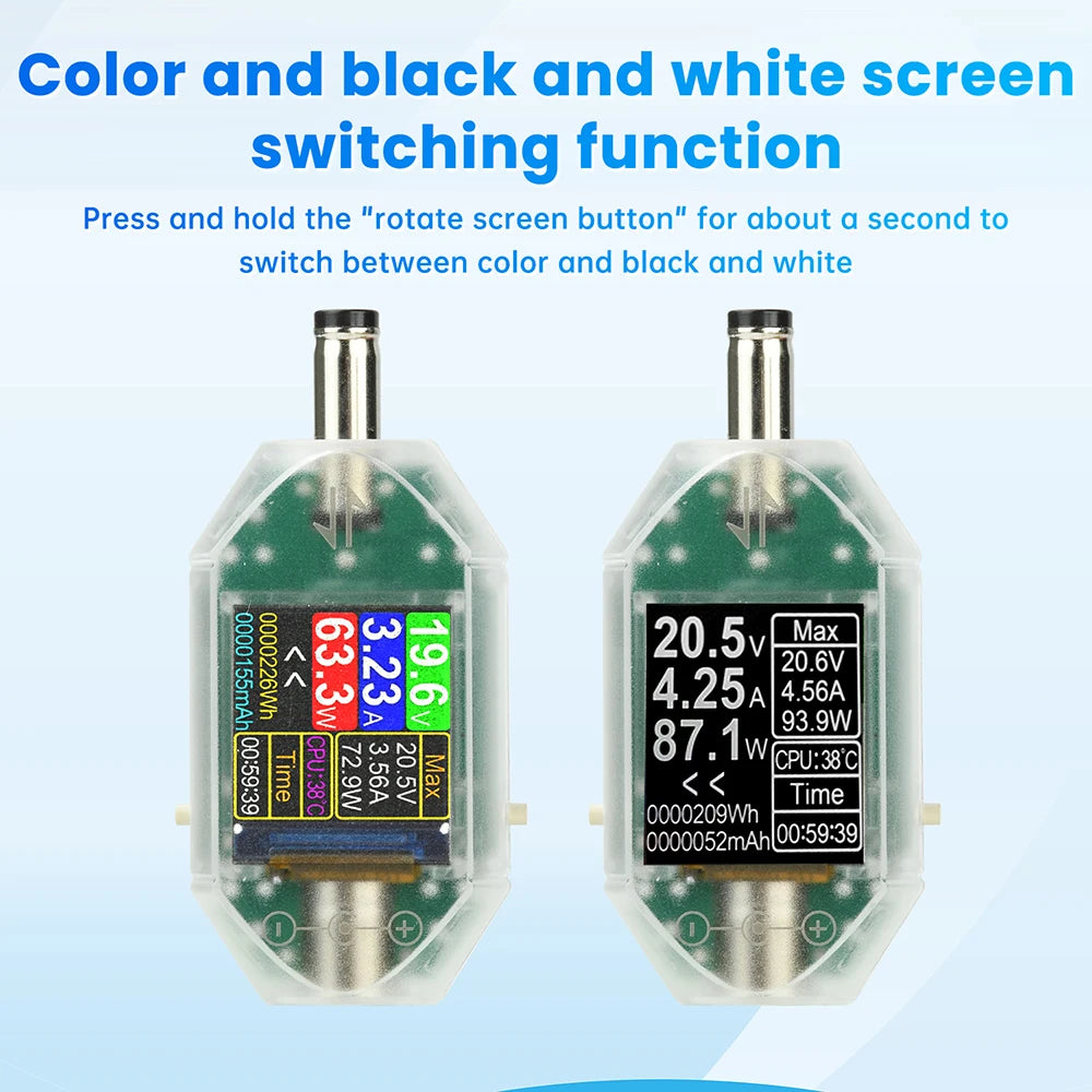 DT550 High-Precision Digital DC Voltage Current Power Meter Tester Universal DC 4.5-50V 0-6A Energy Capacity CPU Temp Monitor Oasis Select