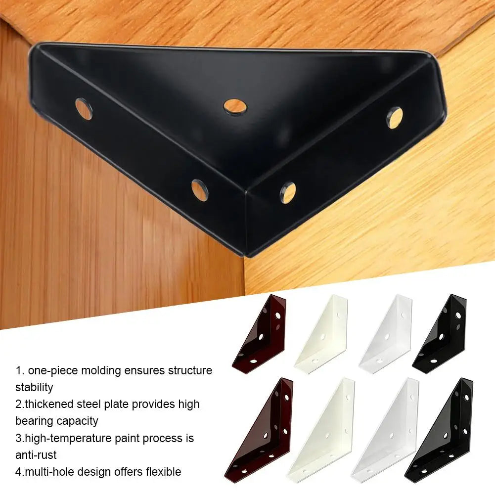 Thickened 90 Degree Three Sided Corner Bracket Multi Hole Triangular Joint Connector For Furniture Cabinet Table Repair Oasis Select
