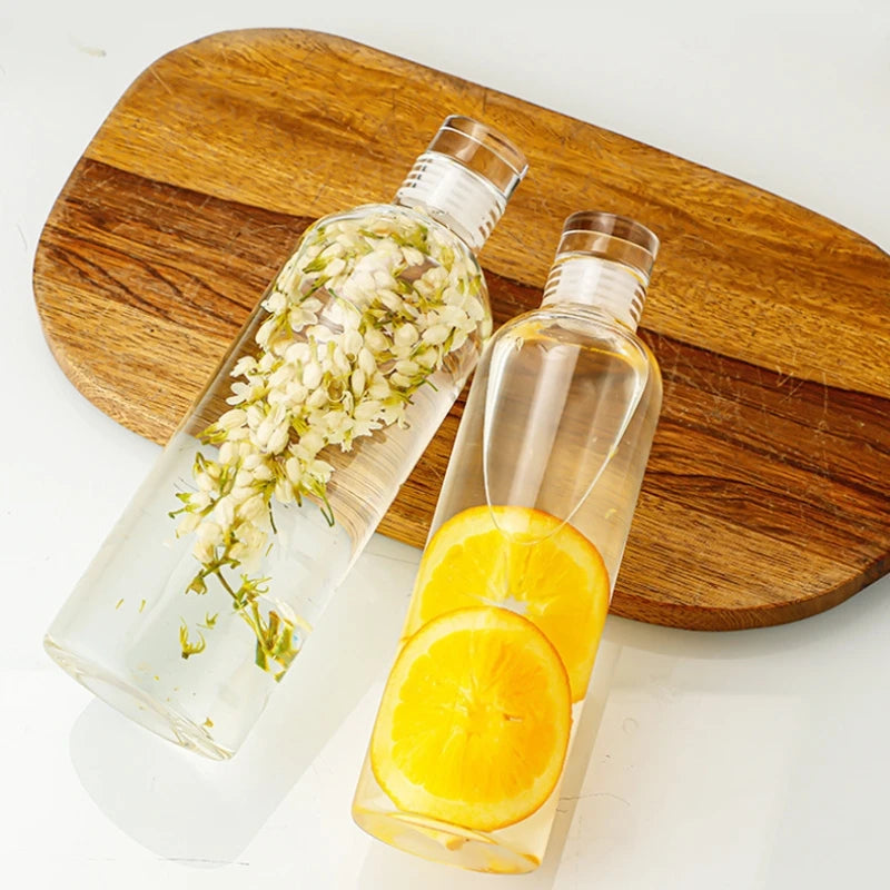 300-1000ML Glass Water Bottle Large Capacity Multi-function Creative Simple Milk Cup Portable Transparent Outdoor Sports Bottle Oasis Select
