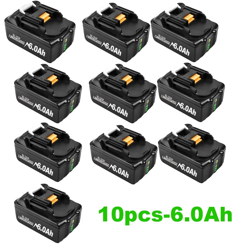 Battery 18V For Makita BL1860 BL1850B BL1850 BL1840 BL1830 Screwdriver Battery Charger 18V Replacement Power Tool Batteries lxt Oasis Select 10 battery 6.0Ah