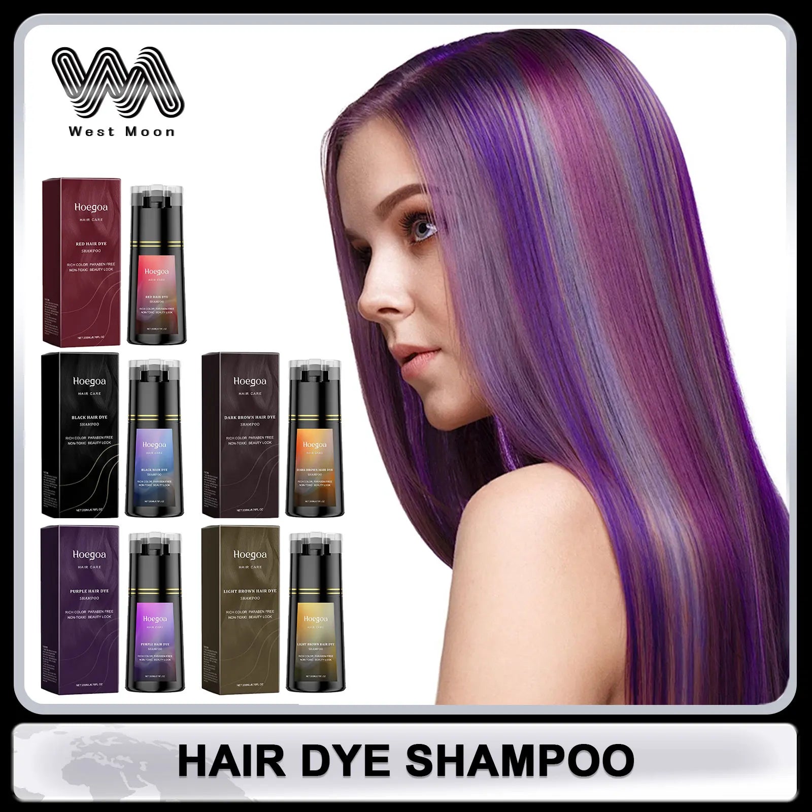 Black Hair Dye Shampoo Rapid Hair Dyeing Repair Dry Reduce Breakage Split Ends Oil Control Nourishing Hair Root Coloring Shampoo Oasis Select