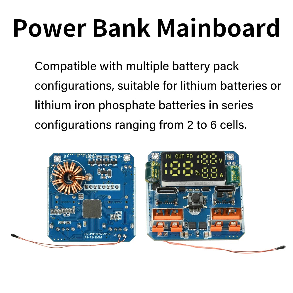 4S PD 100W Fast Charging Module 20V 5A High Power Charge/Discharge Buck-Boost Module Bidirectional Charging Circuit Board Oasis Select