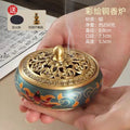 Copper Incense Burner Retro Niche Play Incense Seal Stove Indoor Sandalwood Pan Incense Burner Oasis Select A