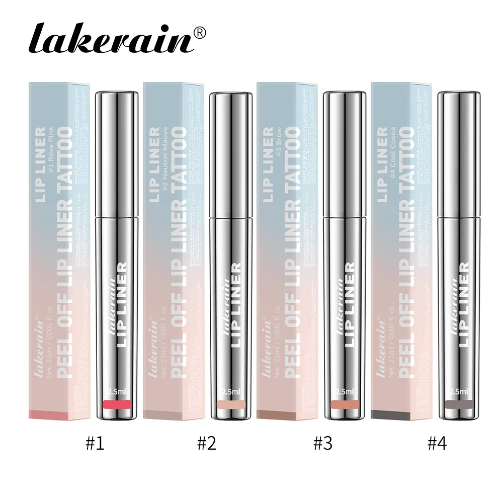 4PCS Highly Pigmented Lip Liner Tattoo Matte Peel Off Enhance Lips Lip Liner Lasting Lip Stain Waterproof Transfer-proof Lipstic Oasis Select 4PCS