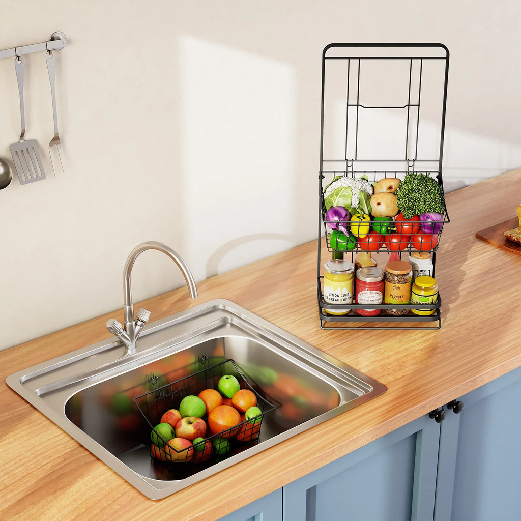 Kitchen shelves, multi-layer floor-to-ceiling household fruit and vegetable baskets, snacks, toys, storage artifacts Oasis Select