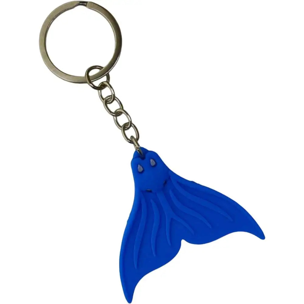 Mermaid Tail Keychain Diving Theme Soft Silicone Keyring Decorative Fish Tail Pendant Mermaid Flipper Keyring Free Diving Oasis Select Dark Blue