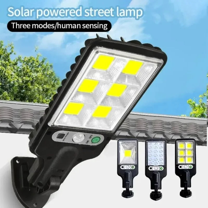 72/108COB Solar Lights Outdoor With 3 Mode Waterproof Motion Sensor Security Lighting LED Wall Street Lamp for Garden Patio Path Oasis Select