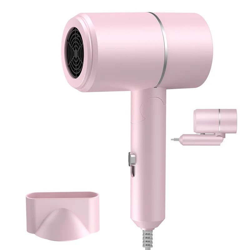 MIni folding hair dryer 800W, home travel hair care, dormitory hair dryer 220V-240V Oasis Select Pink UK