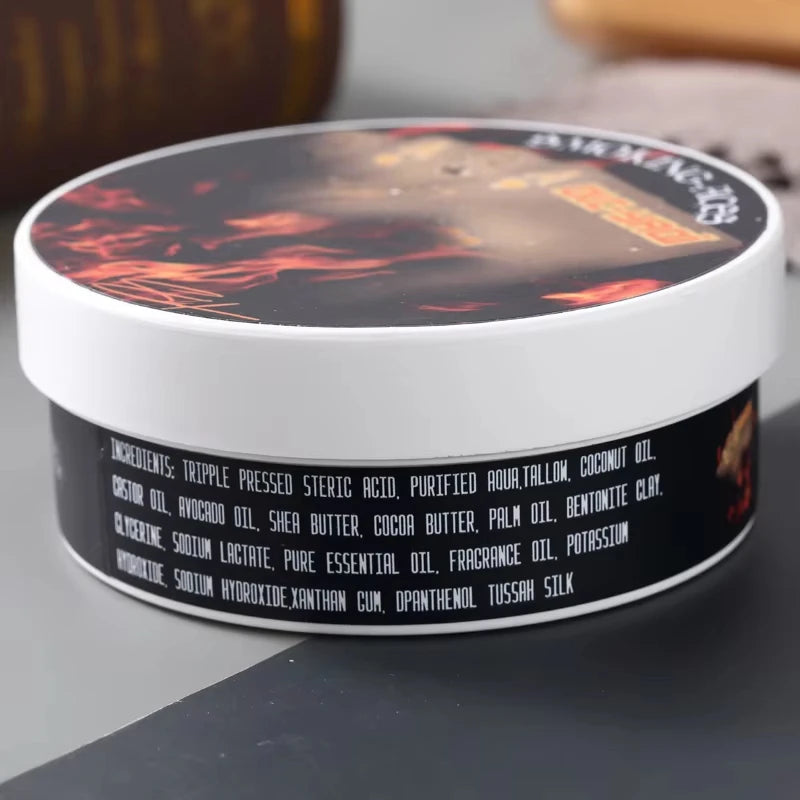 2026 New Arrival YAQI Smoking Aces Artisan Shaving Soap for Men 170g Luxury Moisturizing Beard Grooming Essentials Oasis Select