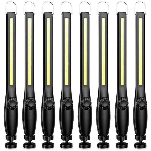 1-10PCS COB LED Flashlight Magnetic Work Light USB Rechargeable Torch Portable Lantern Inspection Light Camping Car Repair Lamp Oasis Select 8PCS
