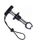 Fish Control Device Stainless Steel Belt Weighing with Ruler Fish Lock Fish Clamp Fish Catch Device Fish Clamp Fishing Gear Oasis Select T handle