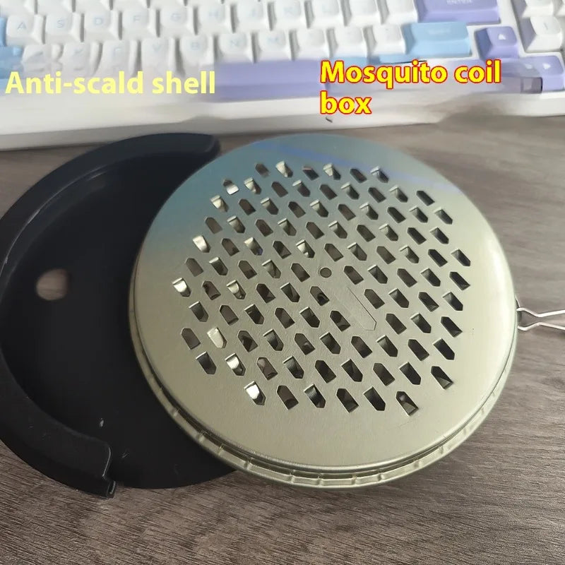 Hanging Outdoor Portable Mosquito Coil Box, Fishing Special Box, Fireproof and Heat-resistant Indoor Mosquito Coil Tray Oasis Select 2 PCS