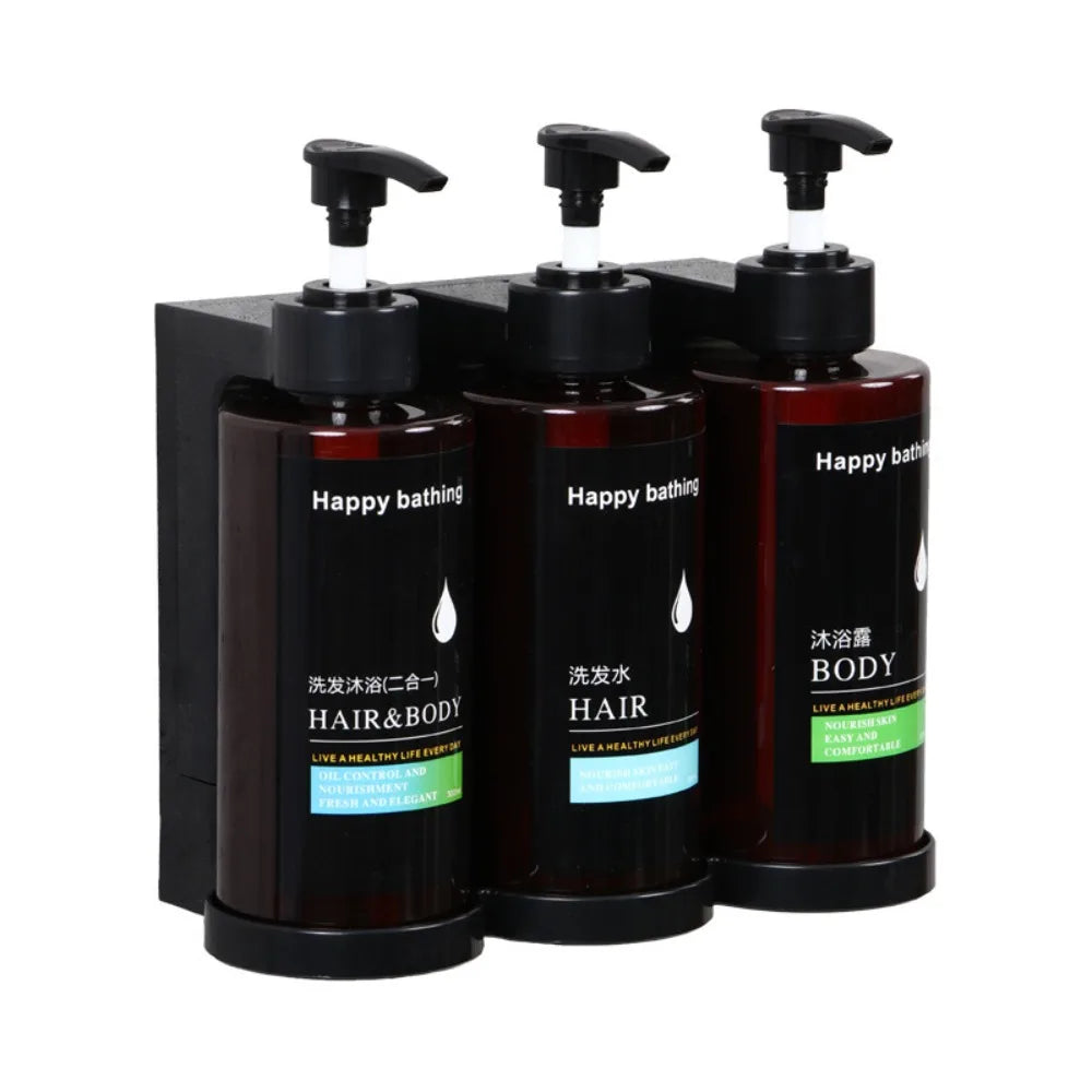 300ml Wall-Mounted Shampoo & Body Wash Pump Dispensers