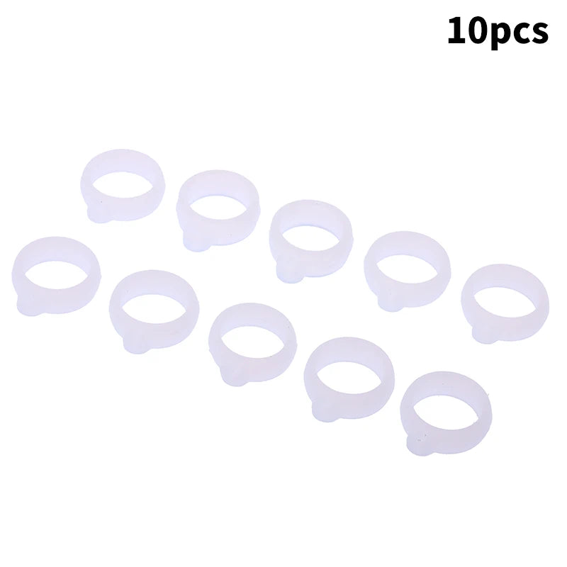 10Pcs Universal Anti-Lost Necklace Lanyards Ring Portable Anti-drop Cigarette Silicone Ring Lanyard Holder With Soft Hoop Oasis Select Transparent