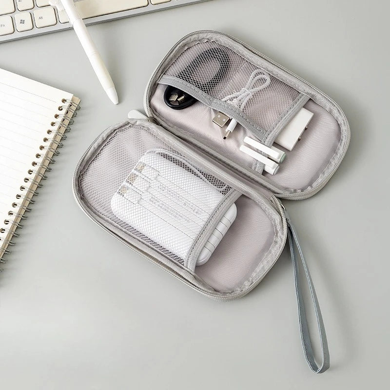 Portable Travel Accessories Organizer Pouch for Power Bank Phone Anti Shock Earbuds Case Handheld Small Electronics Storage Bag Oasis Select