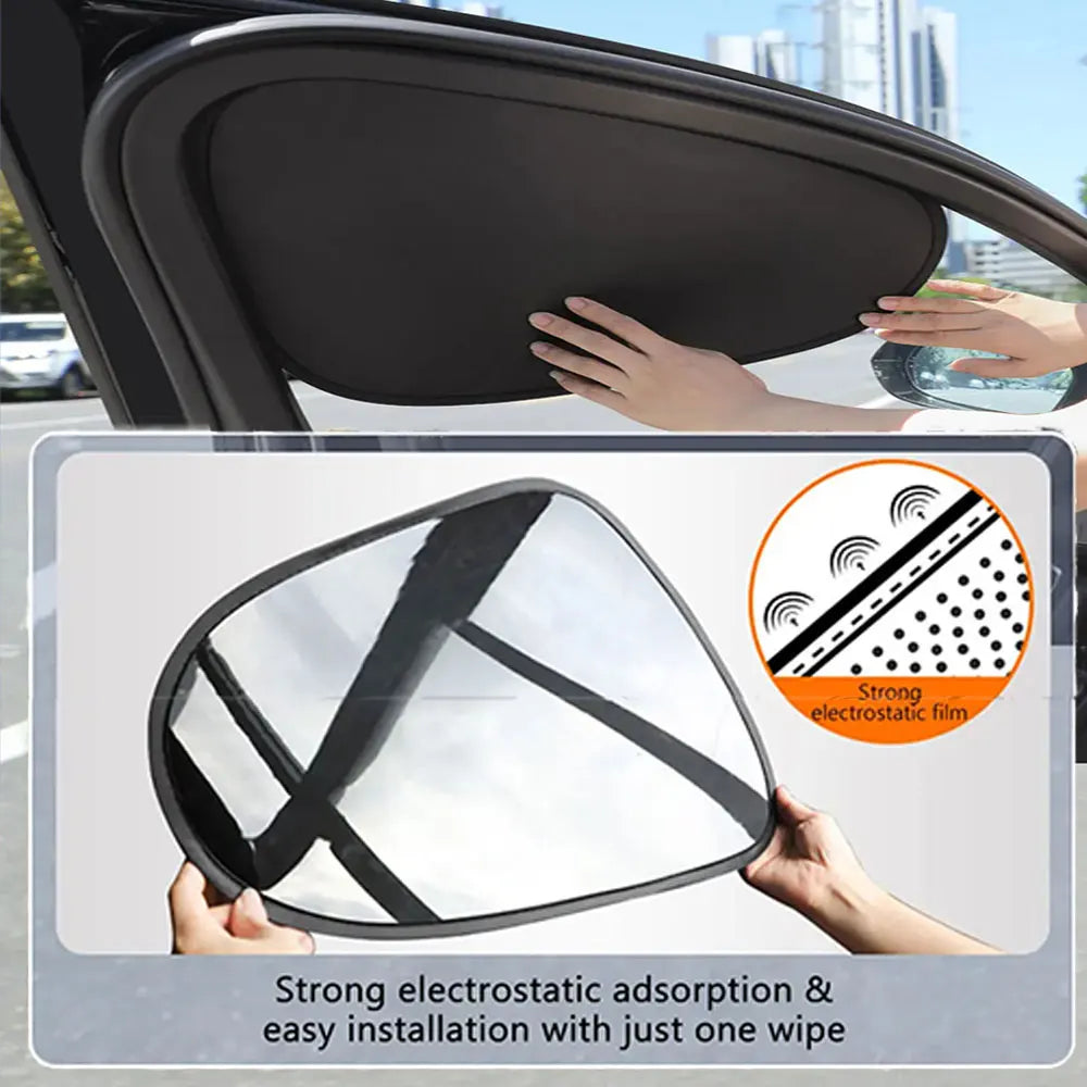 4-Layer Electrostatic Car Side Window Sun Shade | UV Blocker
