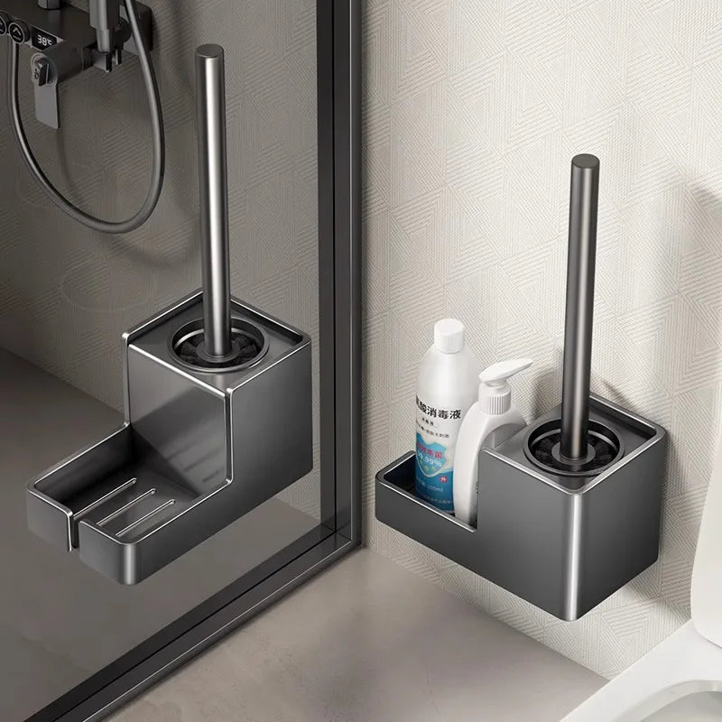 Toilet Brush, Shelf, No Punching, Household No Dead Ends, Toilet Brush, Toilet, Bathroom Toilet, Cleaning Artifact Oasis Select