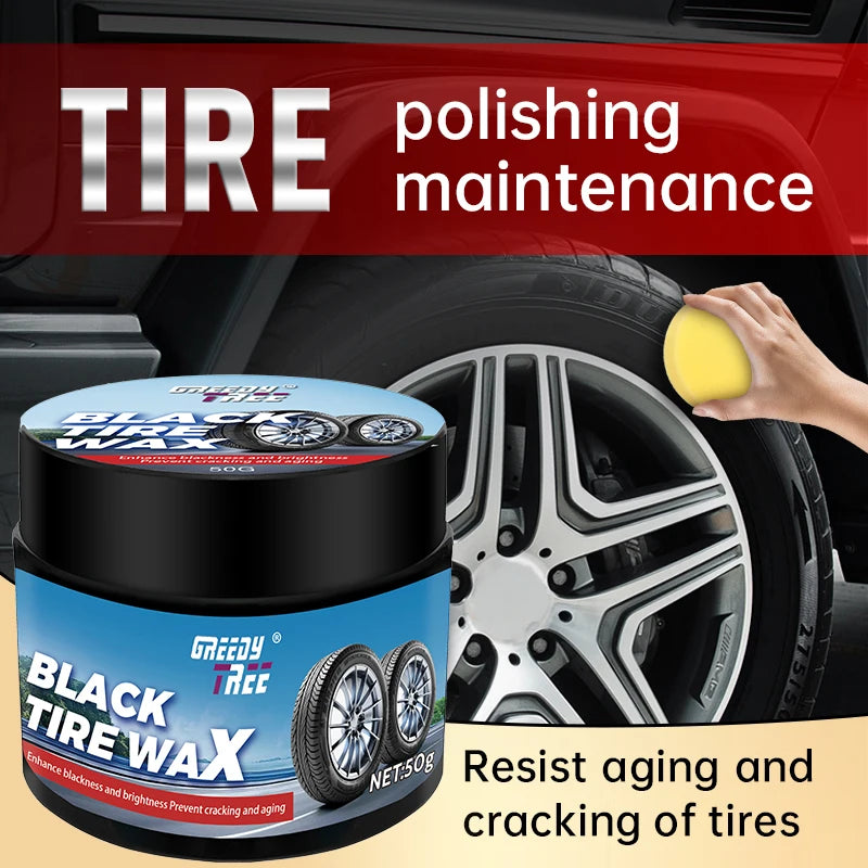Black Tire Wax – Water-Resistant Wheel Shine & Protectant