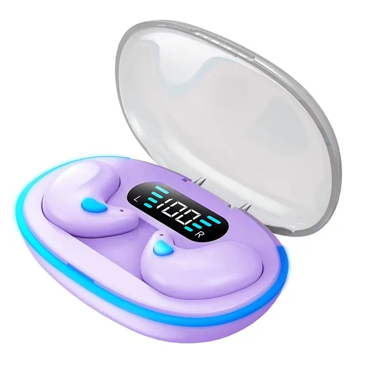 TWS Earphones Wireless Earphones Headphones Noise Reduction Sport Game Sleep Bluetooth Earbuds for smartphones Oasis Select PURPLE