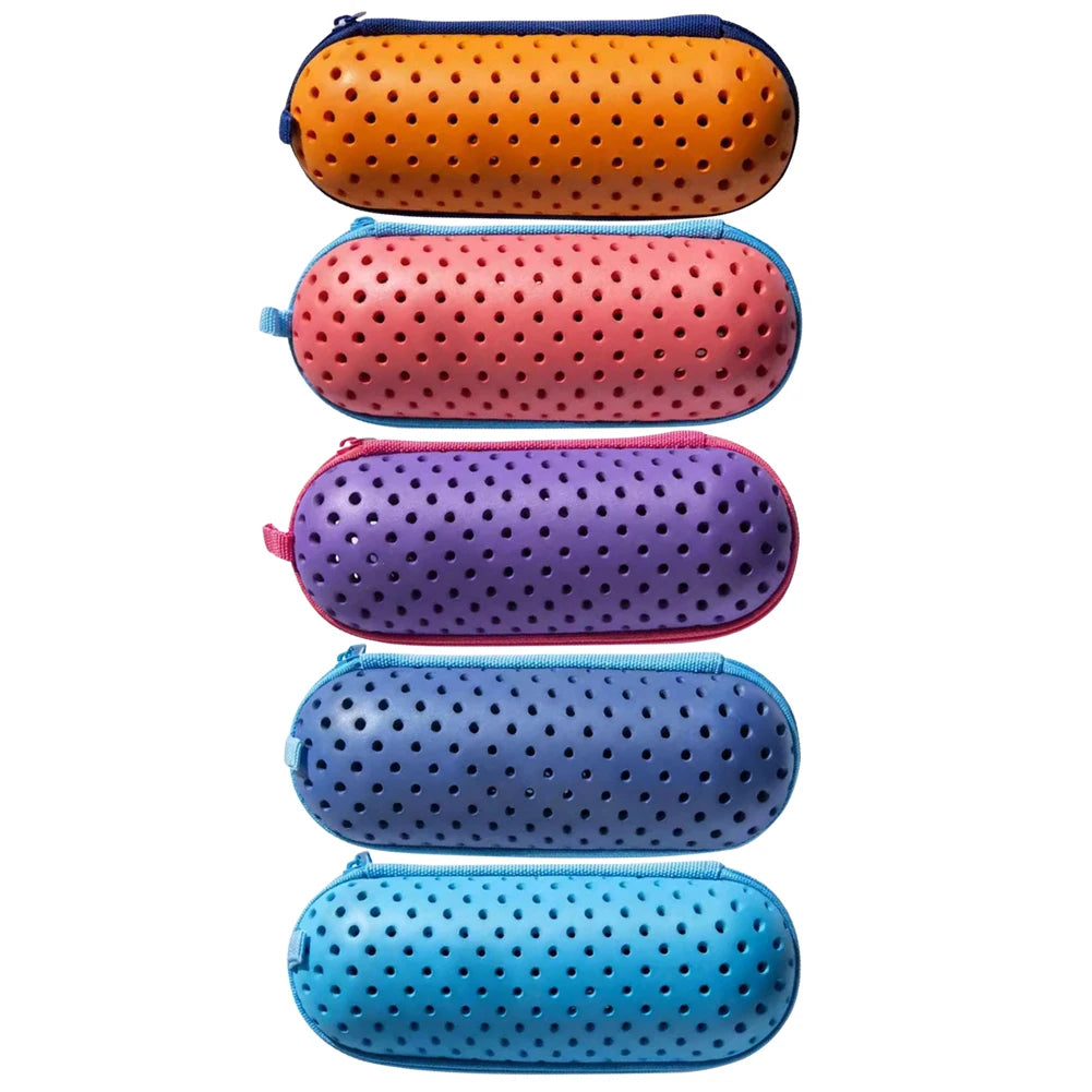 Swim Goggle Case Goggles Protective Case with Clip & Drain Holes Zipper Eyeglasses Case Portable Breathable for Outdoor Swimming Oasis Select