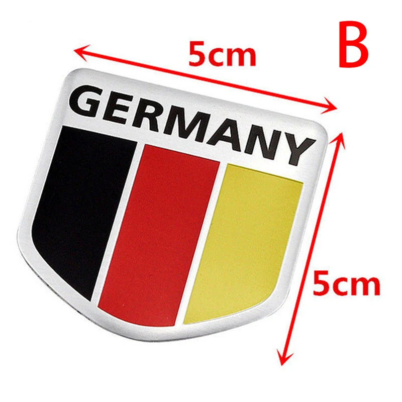 3D Aluminium Auto Car Emblem Germany German Flag Logo Grille Badge Decal Sticker Oasis Select B