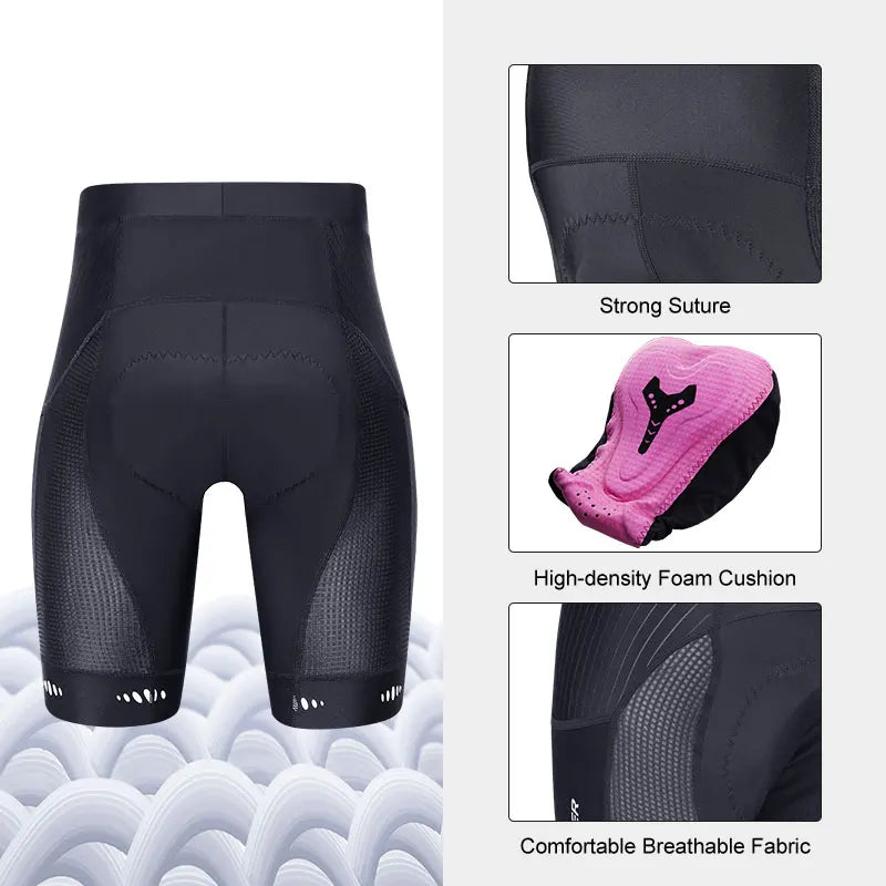 X-TIGER Women's Bicycle Shorts Competitive Sponge Padded MTB Bike Shorts With Side Pockets Summer Cycling Tights Shorts Oasis Select