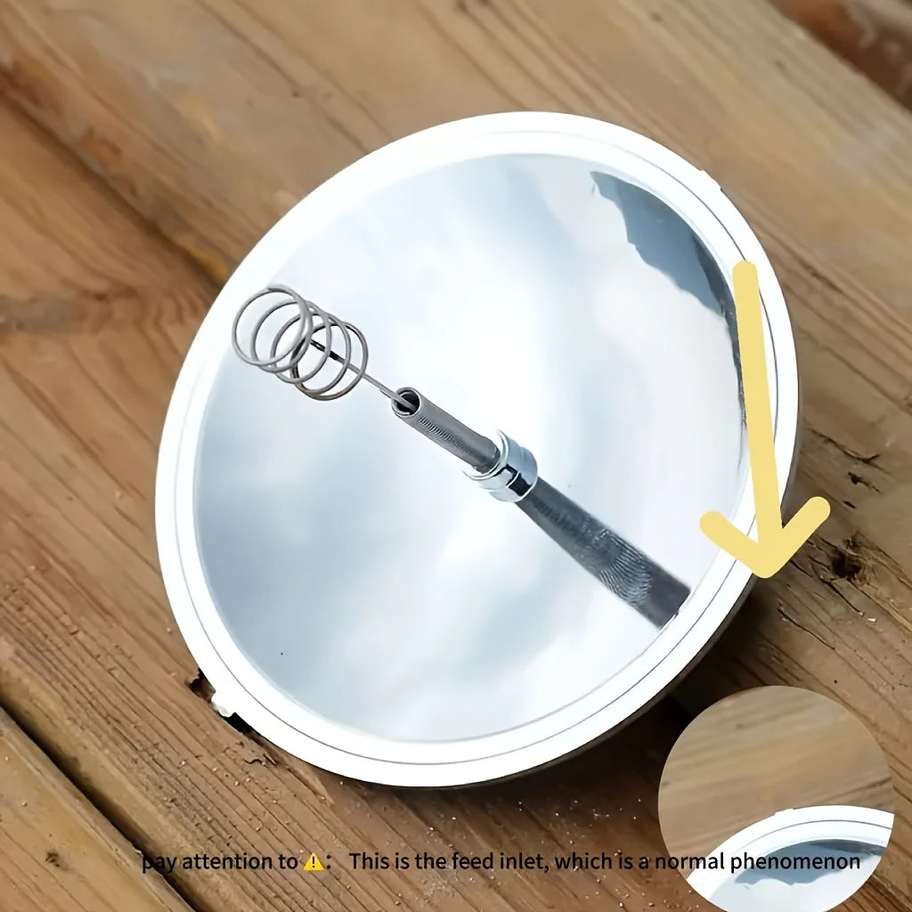 Compact Solar Flame Igniter - Sturdy Iron Structure, Ideal for Camping and Survival. Resin Design for Stable Ignition Oasis Select