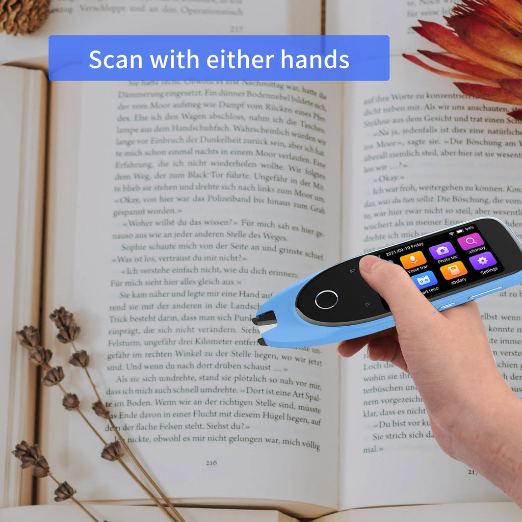 Multilingual Translation Pen Scanner 112 Languages Text Scanning Reading Device with Noise Reduction Recording Voice Translation Oasis Select