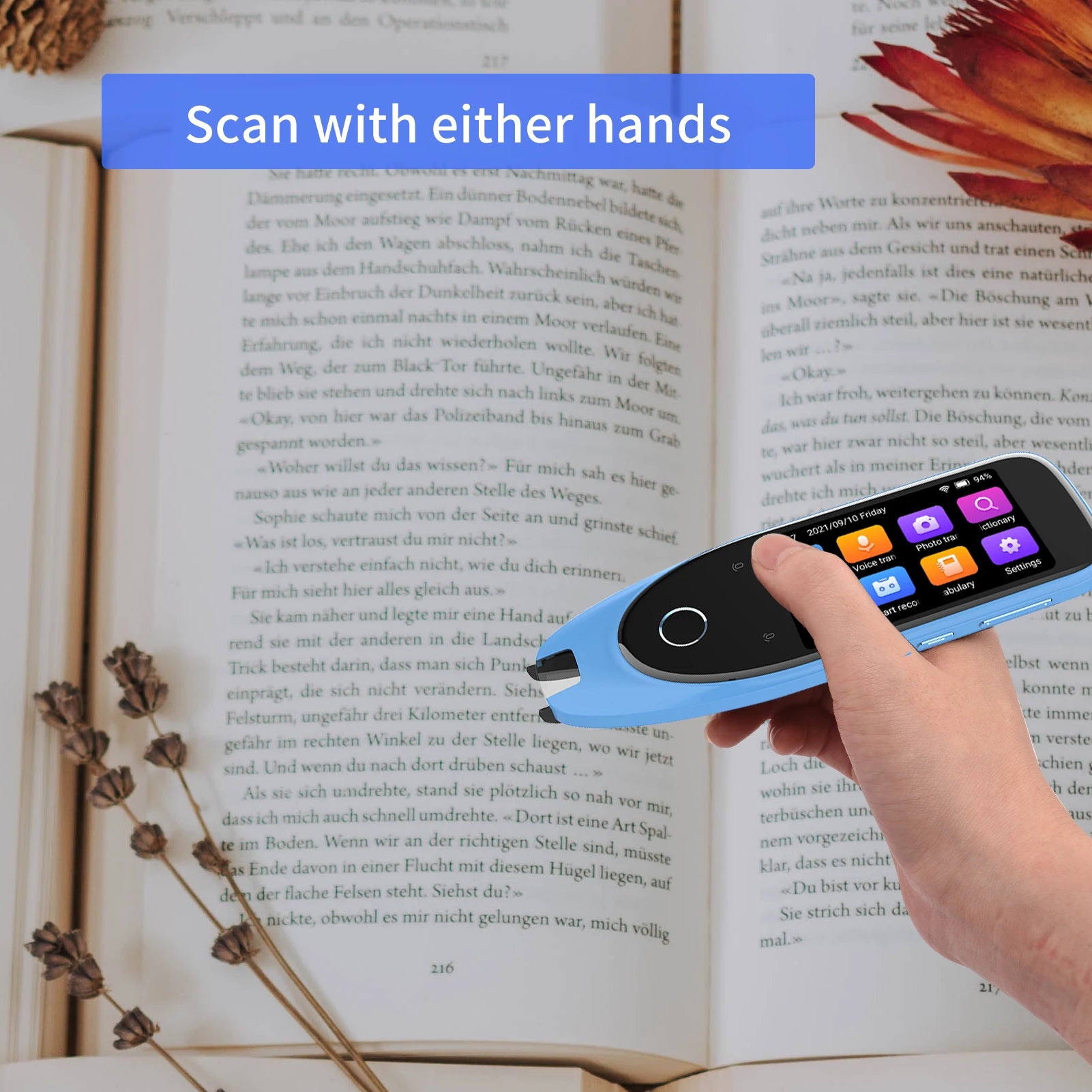 Multilingual Translation Pen Scanner 112 Languages Text Scanning Reading Device with Noise Reduction Recording Voice Translation Oasis Select