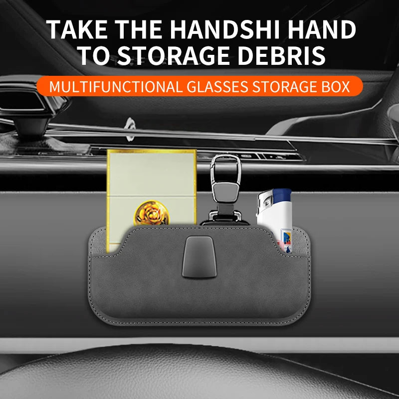 Car Sun Visor Sunglasses Holder & Multi-Function Storage Clip