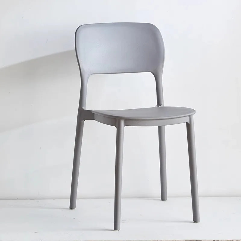 Chair Household Plastic Dining Chair Back Chair Thickened White Commercial Dining Table Chair Bedroom Outdoor Sedentary Oasis Select Dark gray 2 pieces