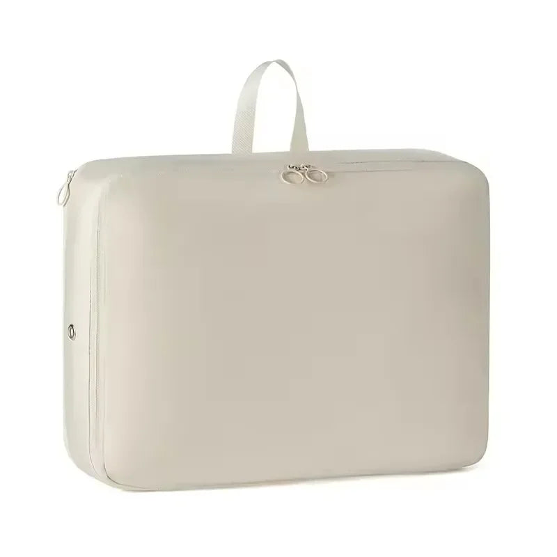1-10PCS Foldable Compression Packing Bag Home Large Capacity Clothes Storage Bag Travel Portable Handheld Compression Bag Oasis Select Beige 10PCS