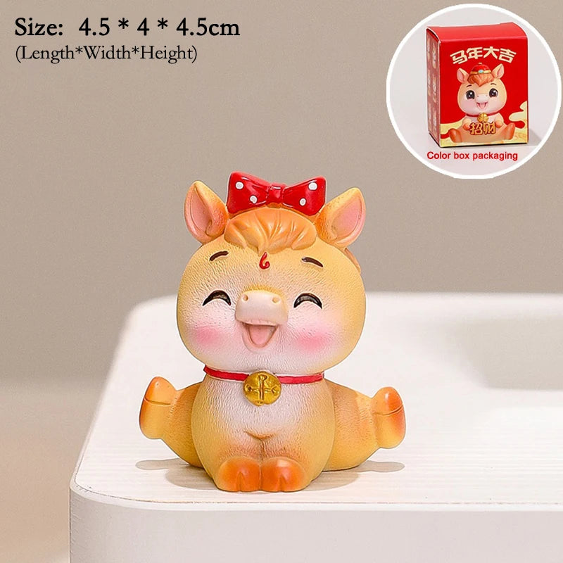 2026 Year Horse Table Decoration Charming Pony Accessory Lucky Cute