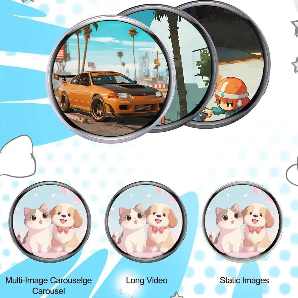 Cyberbaji 1.7" HD Bluetooth LED Display Badge | Touch Screen