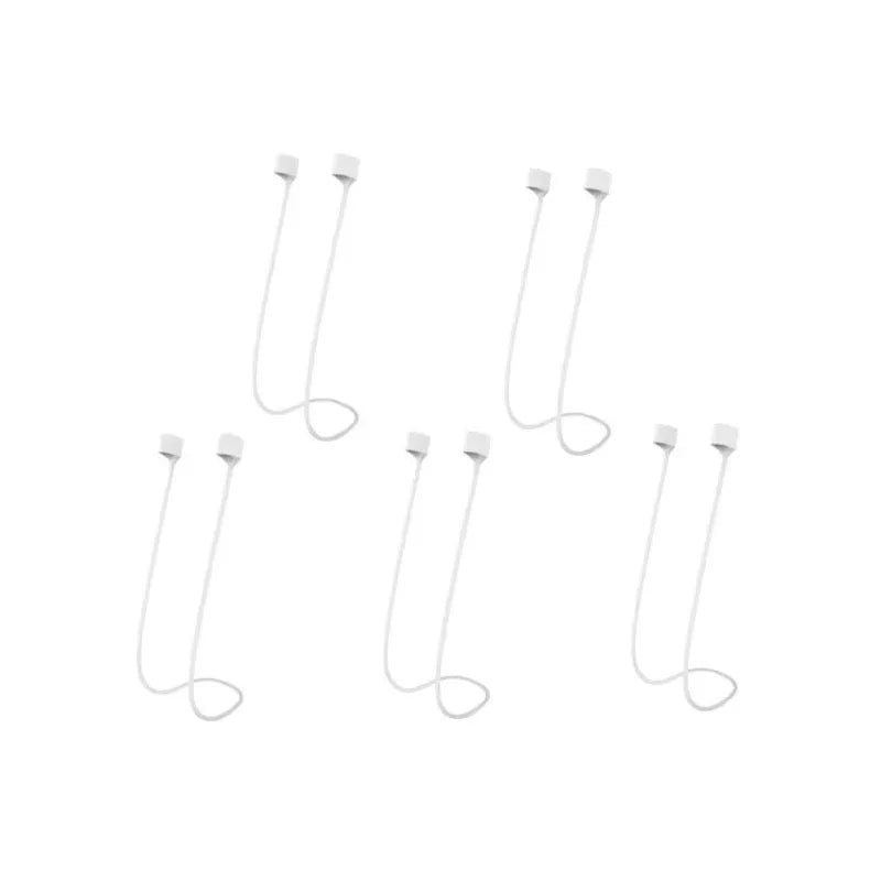 1-5pcs for AirPods Magnetic Silicone Anti-lost Neck Strap Wireless Earphone String Rope Headphone Cord Earphone Accessories Oasis Select 5pcs White No Magnetic
