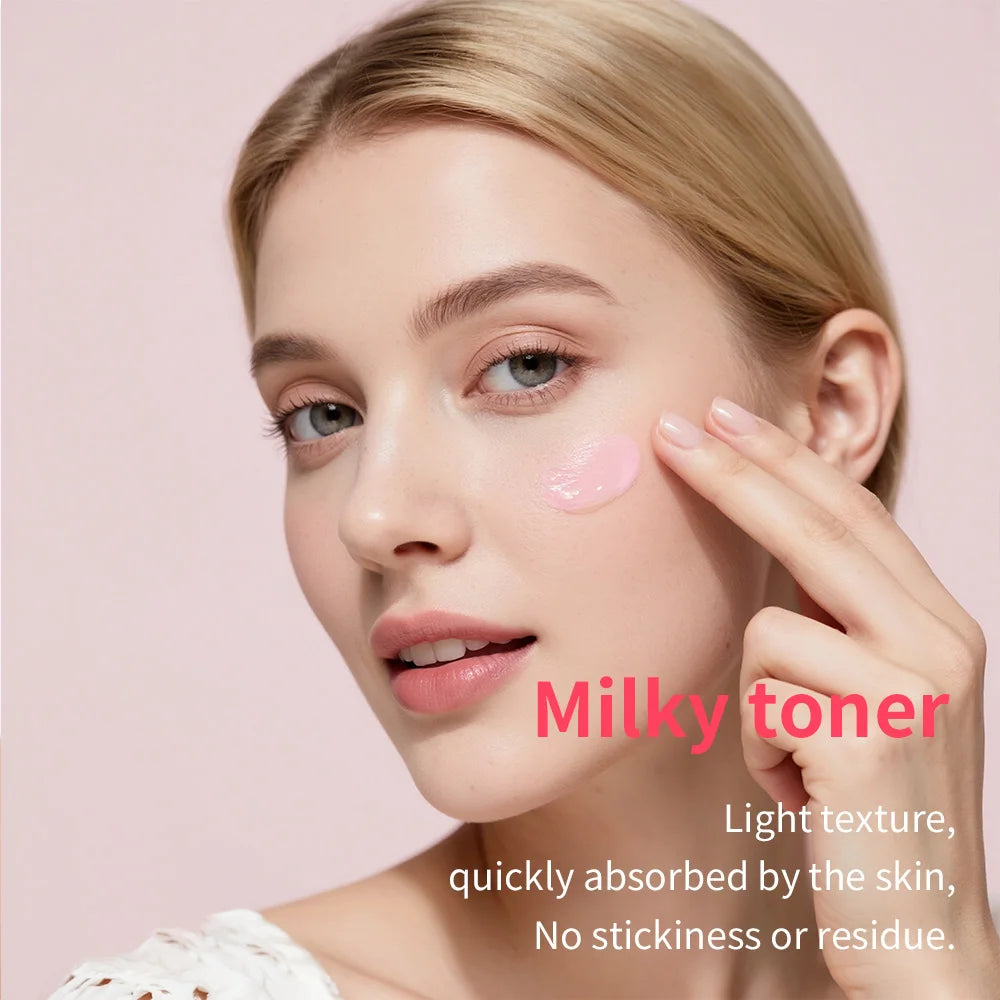 PDRN Pink Niacinamide Milky Toner for Hydrating Moisturizing Soothing Ceramide Glass Glow Skin Milky Toner Korean Skincare Oasis Select