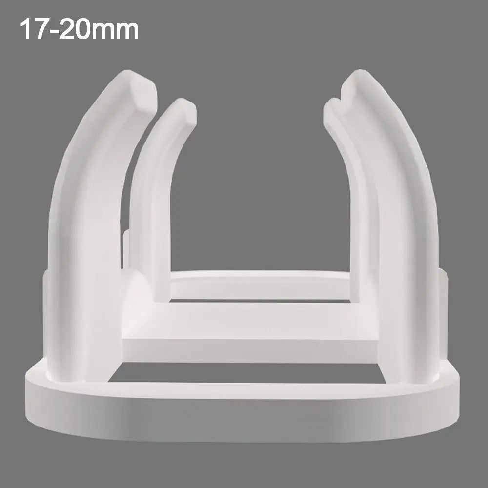 5pcs Plastic Pipe Clamp Hooks Cable Clips Pipe Support Wiring Hose Clamp Self-adhesive Fasteners Drain Pipe Holder Oasis Select 17-20mm