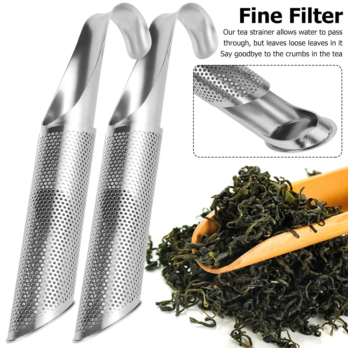 Stainless Steel Tea Infuser Wand | Loose Leaf & Coffee Strainer