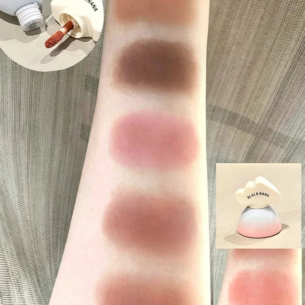 Portable Cloud Cap Cream Blush Hydrating Longwear Blendable Cheek Tint Multifunctional Face Blush Makeup for Women Oasis Select