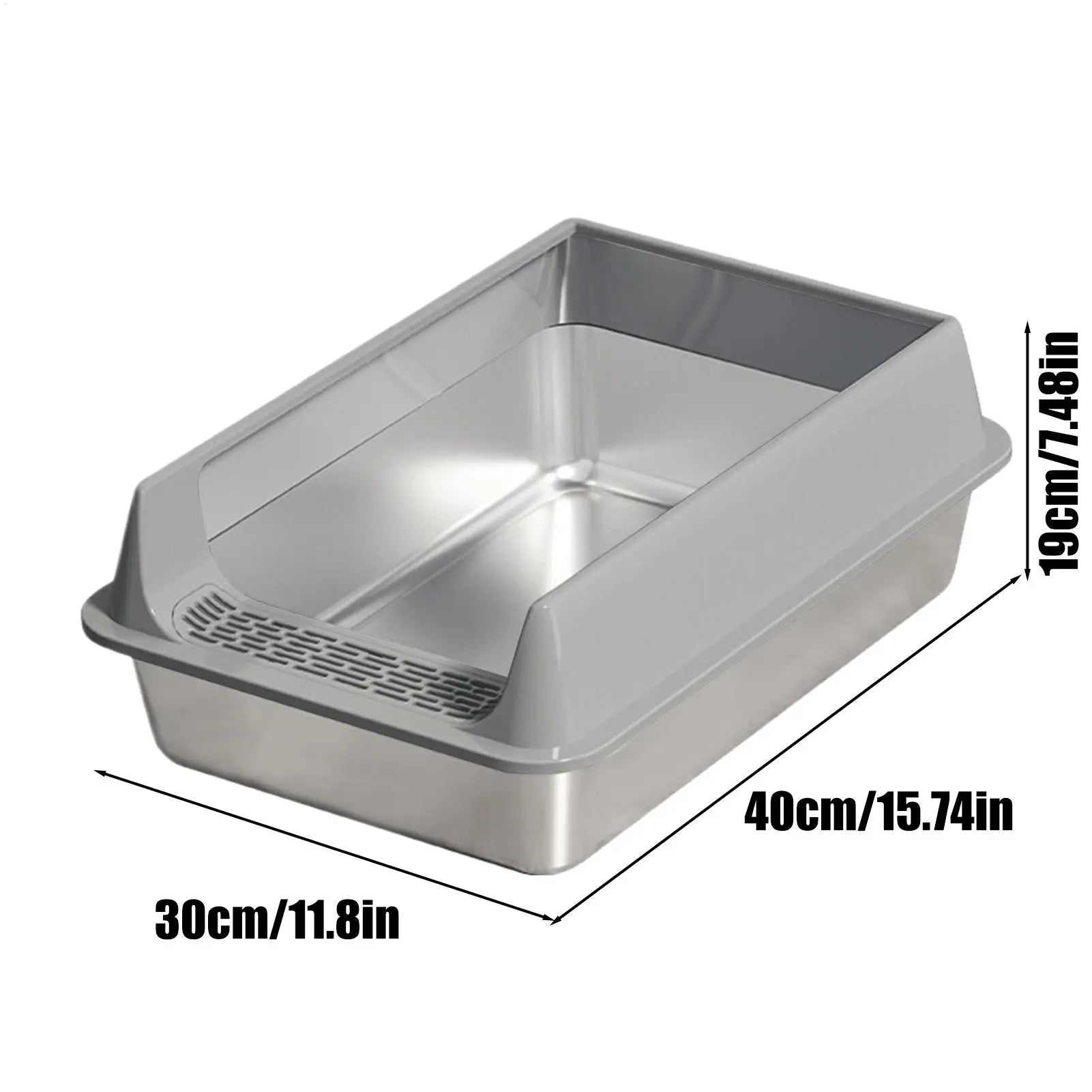 Kitty Sandbox Cat Toilet Deepen Pet Litter Box Semi-Enclosed Deepened Cat Toilet with Scoop for Dormitory Apartment Living Room Oasis Select