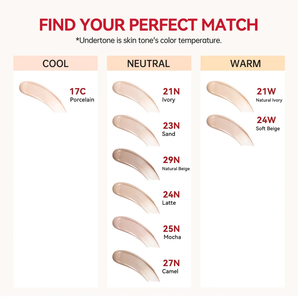 Sunscreen Cushion Foundation Natural Moisturizing Concealer Whitening Oil-control Women Base Long-lasting Makeup Korean Cosmetic Oasis Select