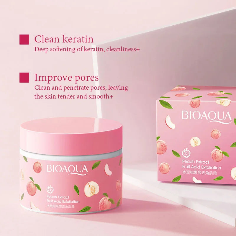 BIOAQUA Honey Peach Face & Body Exfoliating Scrub – 140g Exfoliating Face Scrub Oasis Select