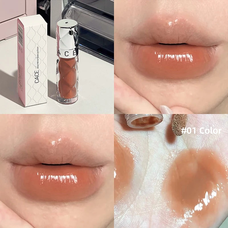 CACE Crystal Lip Gloss – Hydrating Mirror Glaze Lip Tint