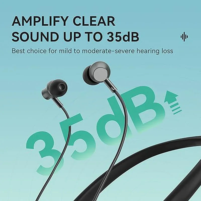 TIPSG Bluetooth Neckband Hearing Aid Amplifier – 24Hr Battery Hearing Aid Amplifier Oasis Select