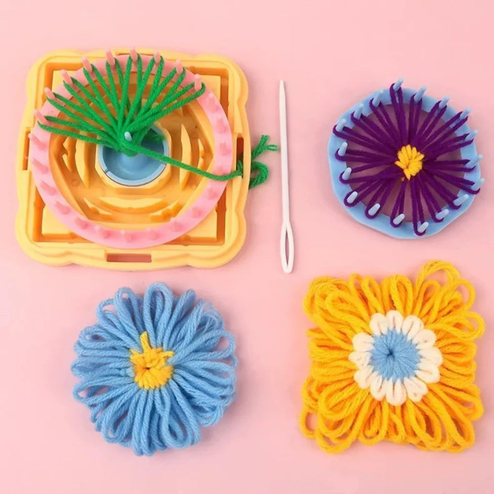Creative DIY Weaving Craft Kit Lightweight Plastic Loom Tool Set Beginner Friendly Handcraft Accessories for Knitting Flowers Oasis Select