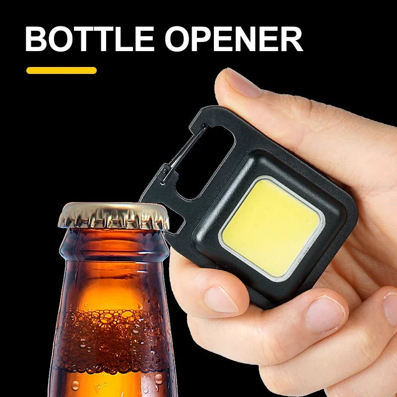 Super Bright MINI COB Keychain Flashlight Charging Lamp Camping Lights with Magnet 4 Lighting Modes for Camping Home Oasis Select