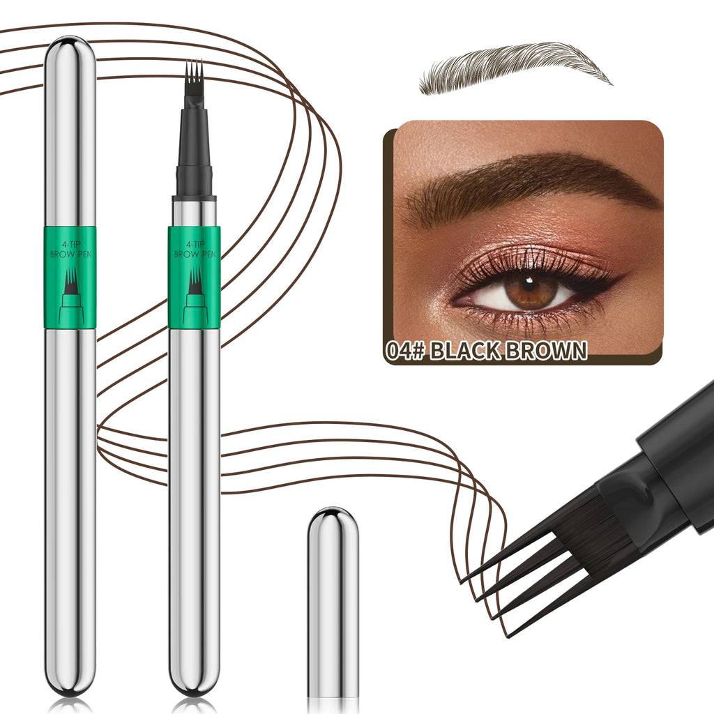 Hellokiss Waterproof Microblading Eyebrow Pen | 4-Tip, 5 Colors